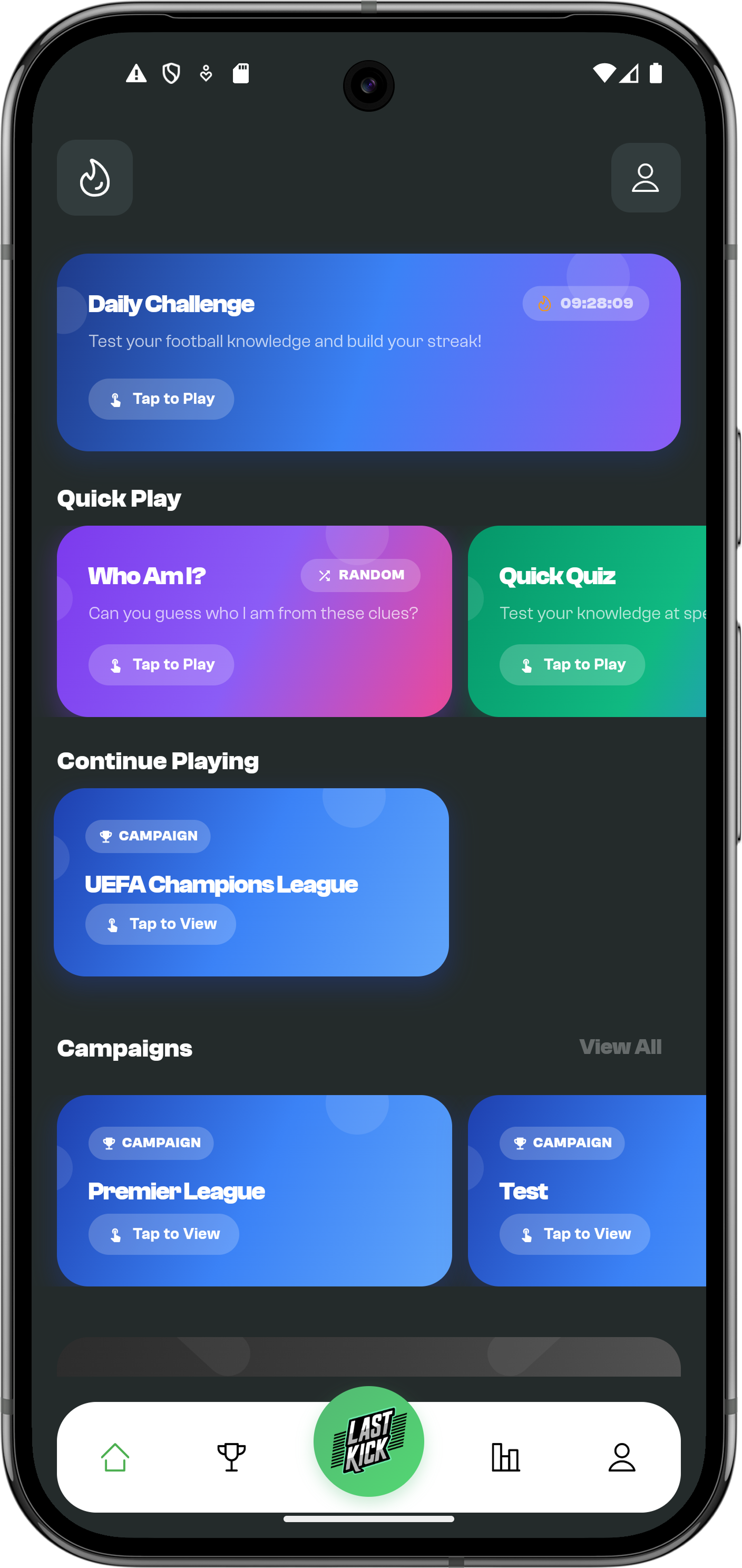 LastKick app screenshot